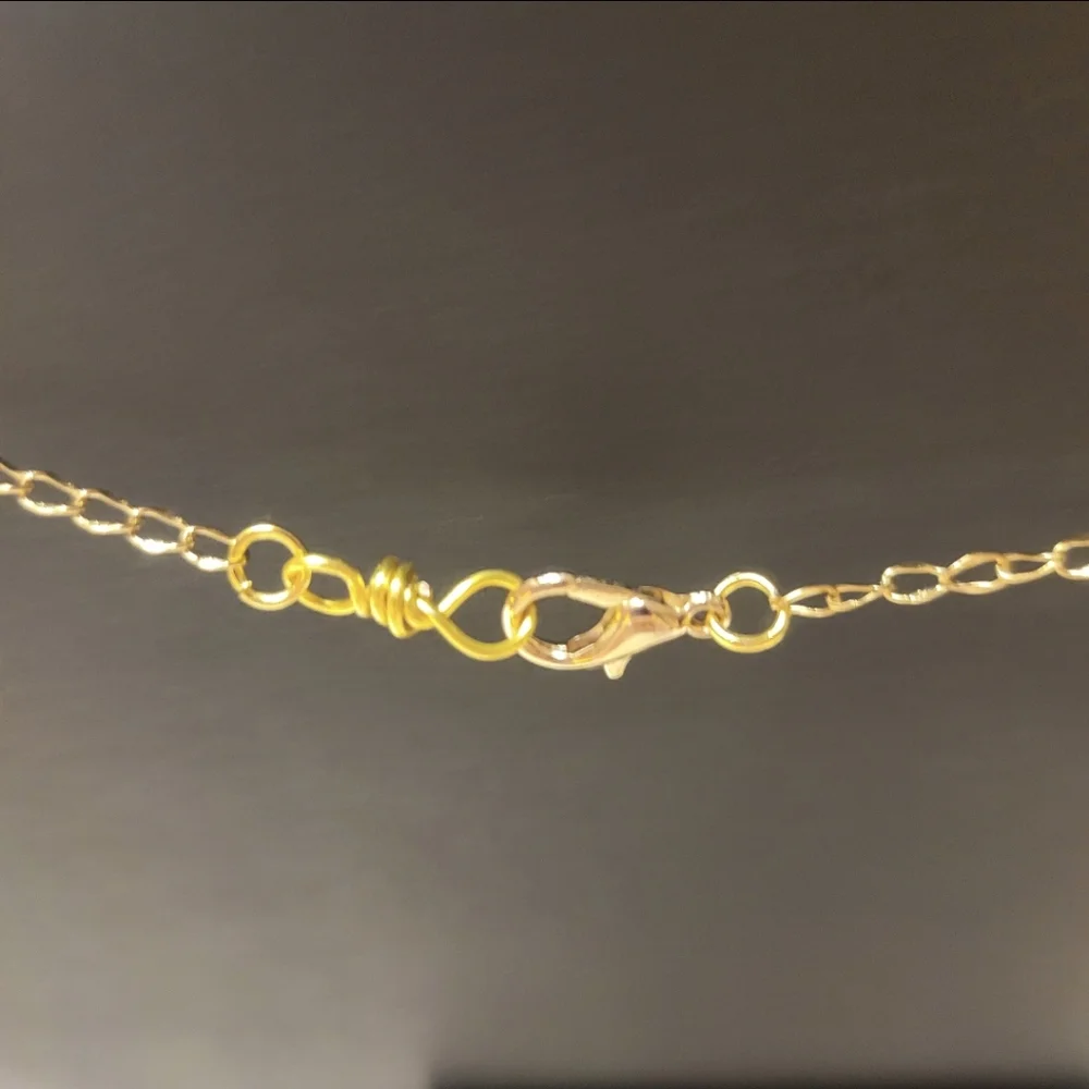 Gold and Red Lotus Bud Style Necklace - Picture 5 of 6